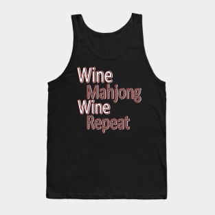 Wine Mahjong Repeat Mah Jong Tank Top